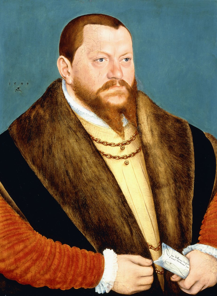 Porträt von Herzog August von Sachsen von Lucas Cranach
