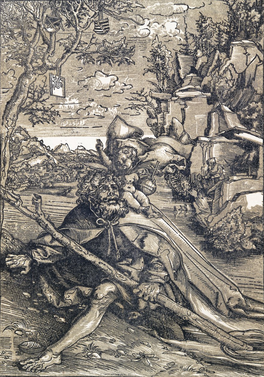 Der heilige Christophorus, 1506-9 von Lucas Cranach