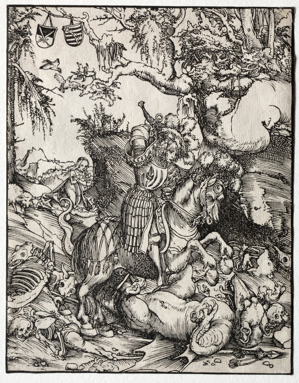 St. Georg tötet den Drachen von Lucas Cranach