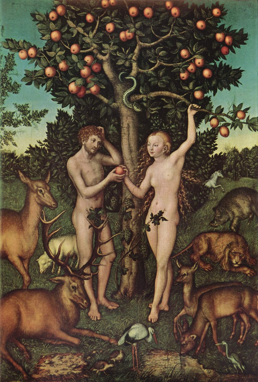 Adam und Eva von Lucas Cranach the Elder