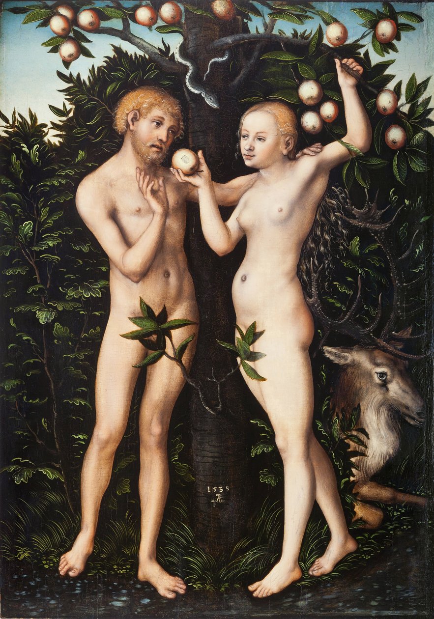 Adam und Eva von Lucas Cranach the Elder