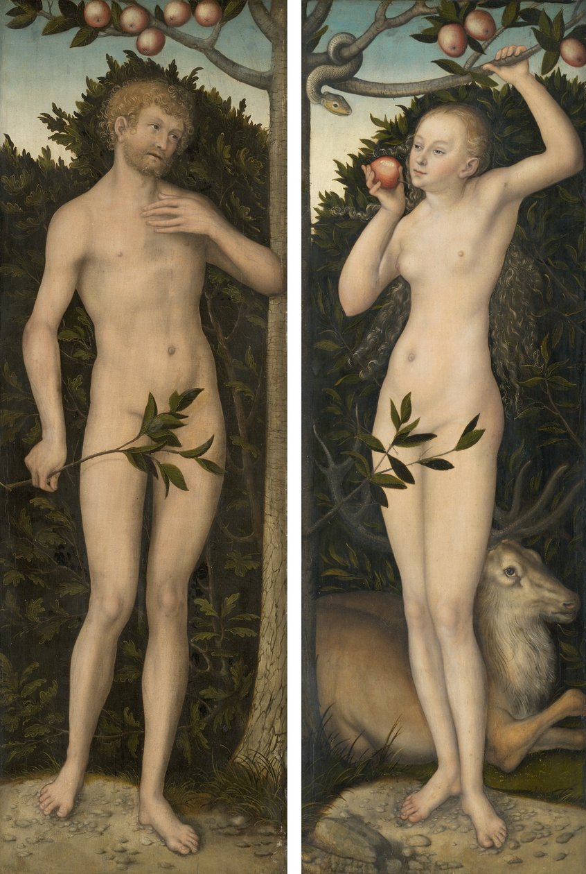 Adam und Eva von Lucas Cranach the Elder