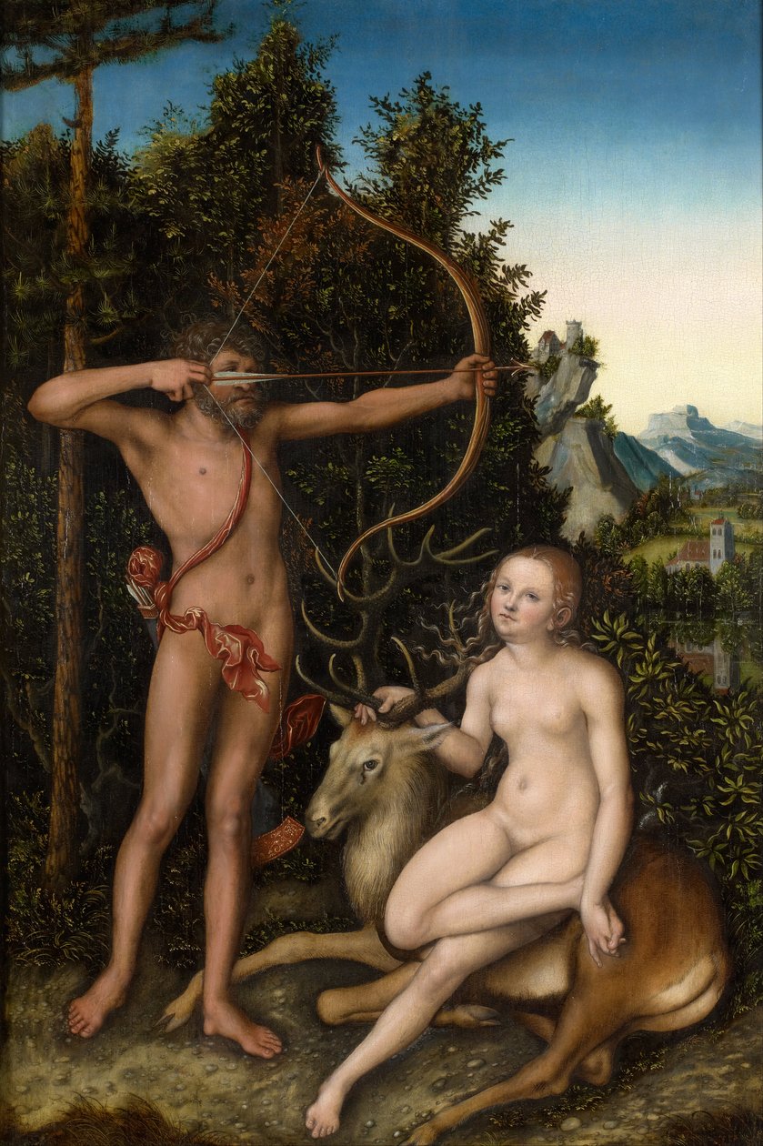 Apollo und Diana von Lucas Cranach the Elder
