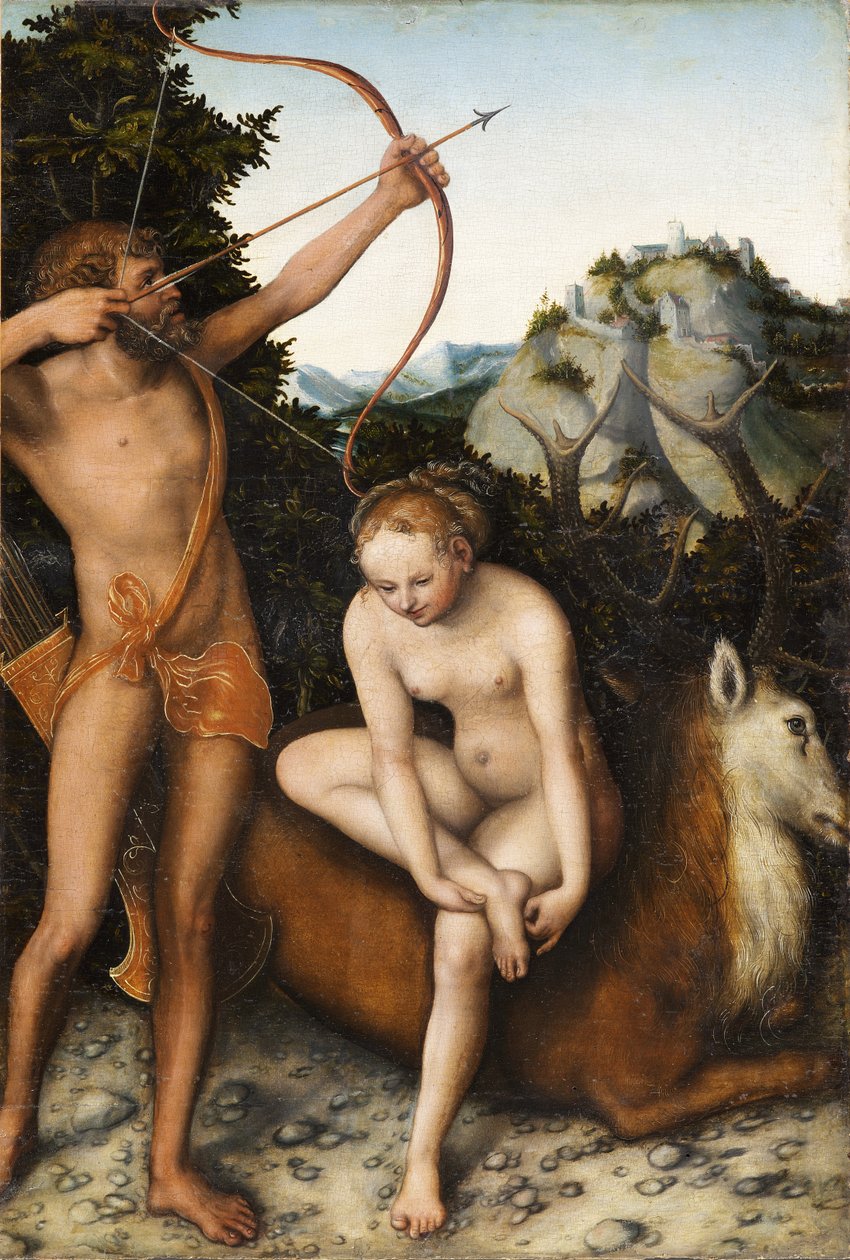 Apollo und Diana, um 1530 von Lucas Cranach the Elder