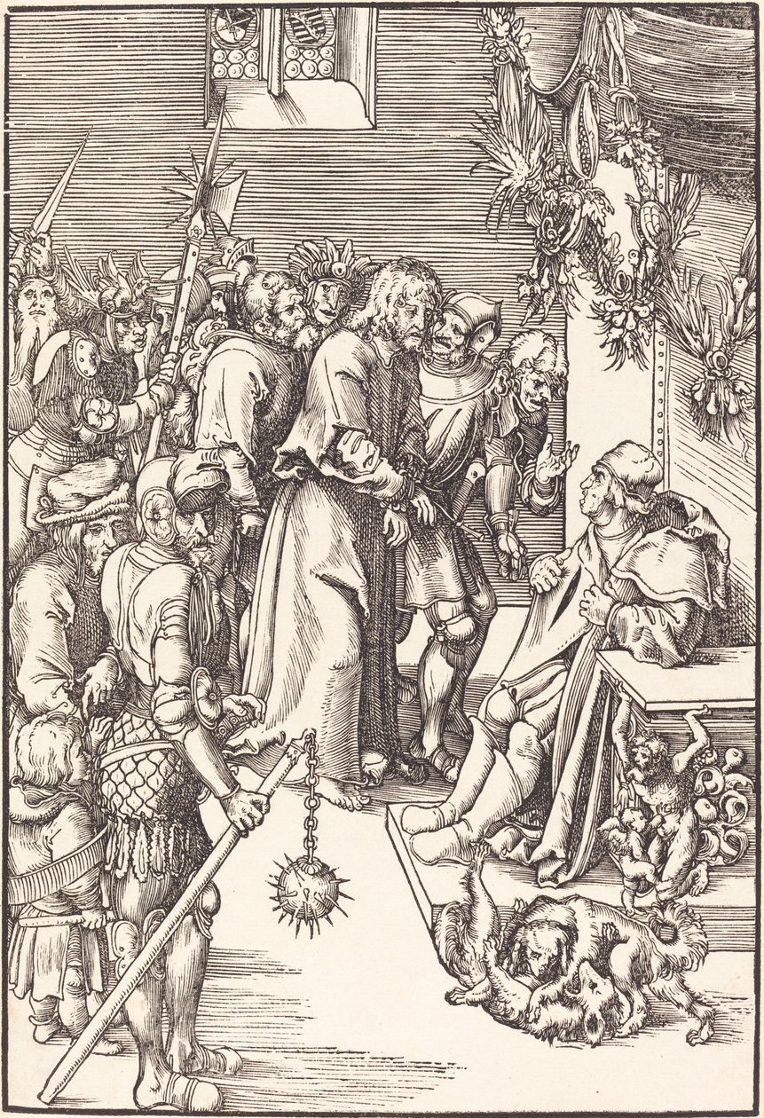 Christus vor Kaiphas von Lucas Cranach the Elder