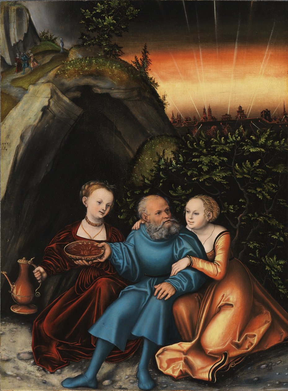 Lot und seine Töchter von Lucas Cranach the Elder