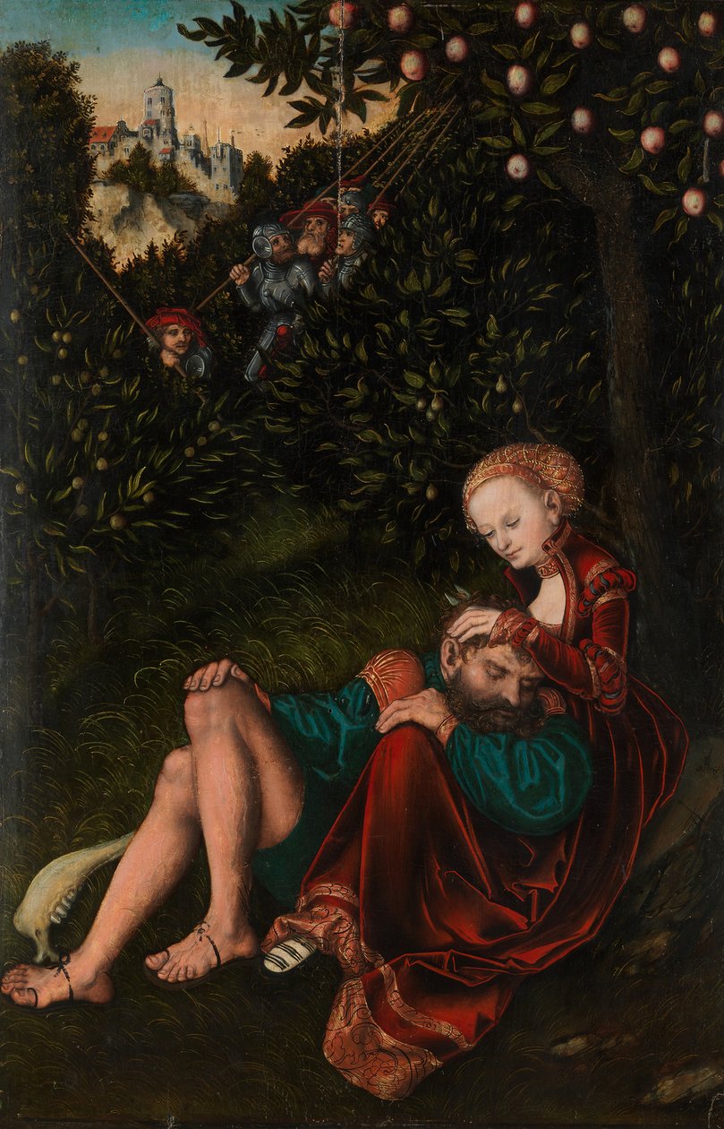 Samson und Delilah, ca. 1528-30 von Lucas Cranach the Elder
