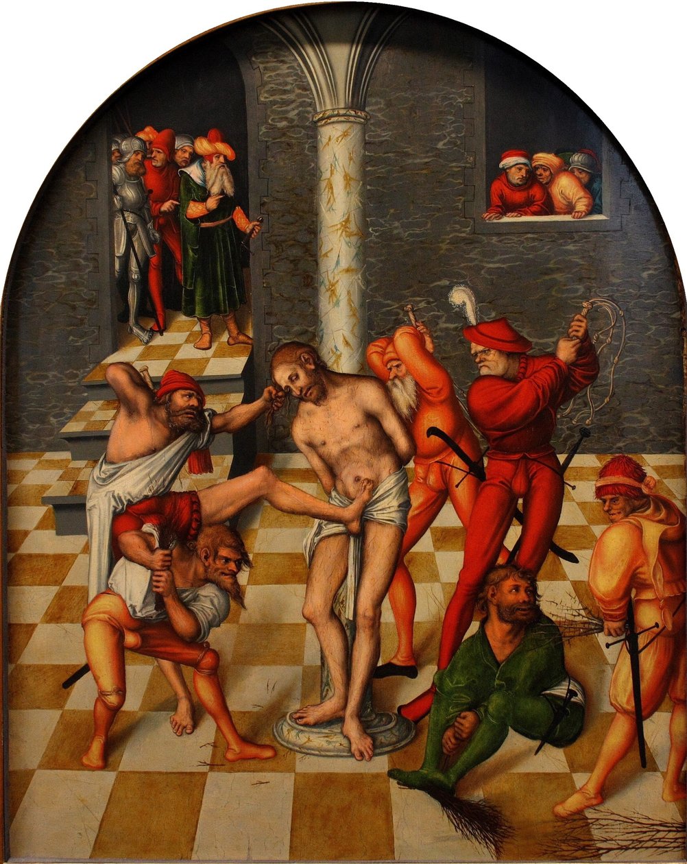 Die Geißelung Christi, 1538 von Lucas Cranach the Elder