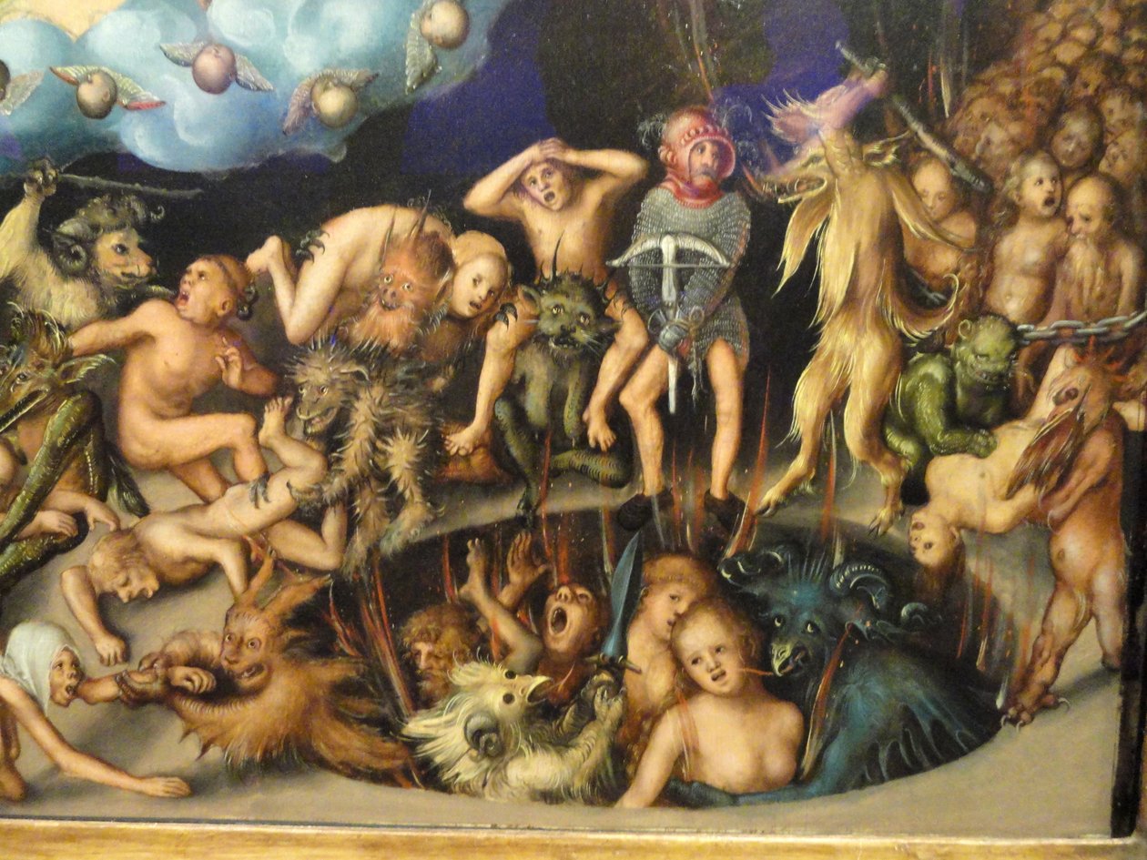 Das Jüngste Gericht (Detail) von Lucas Cranach the Elder