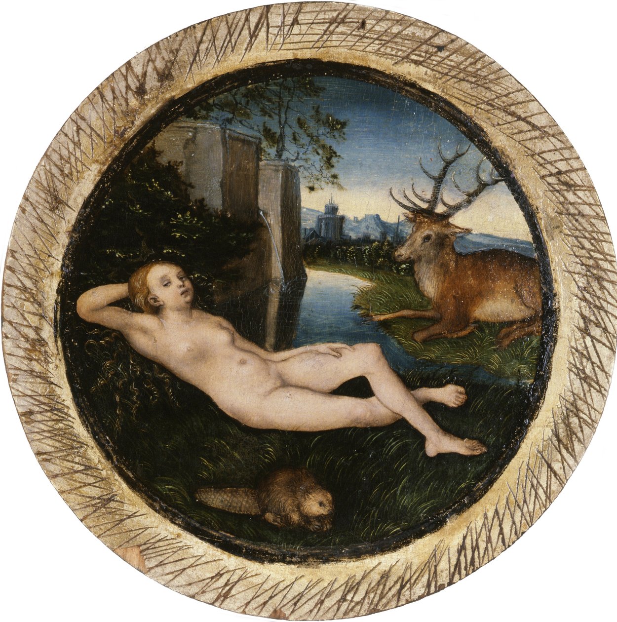 Die Nymphe der Quelle von Lucas Cranach the Elder