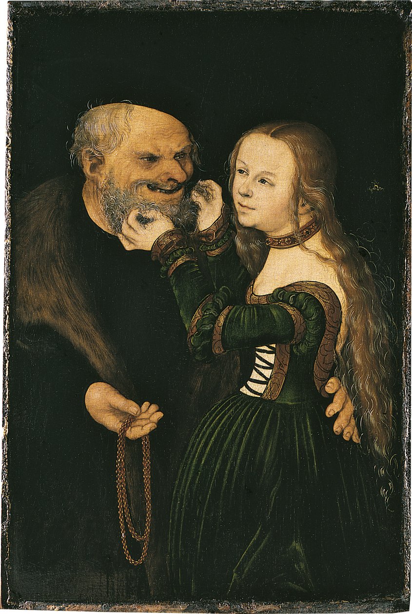 Das ungleiche Paar, ca. 1530 von Lucas Cranach the Elder