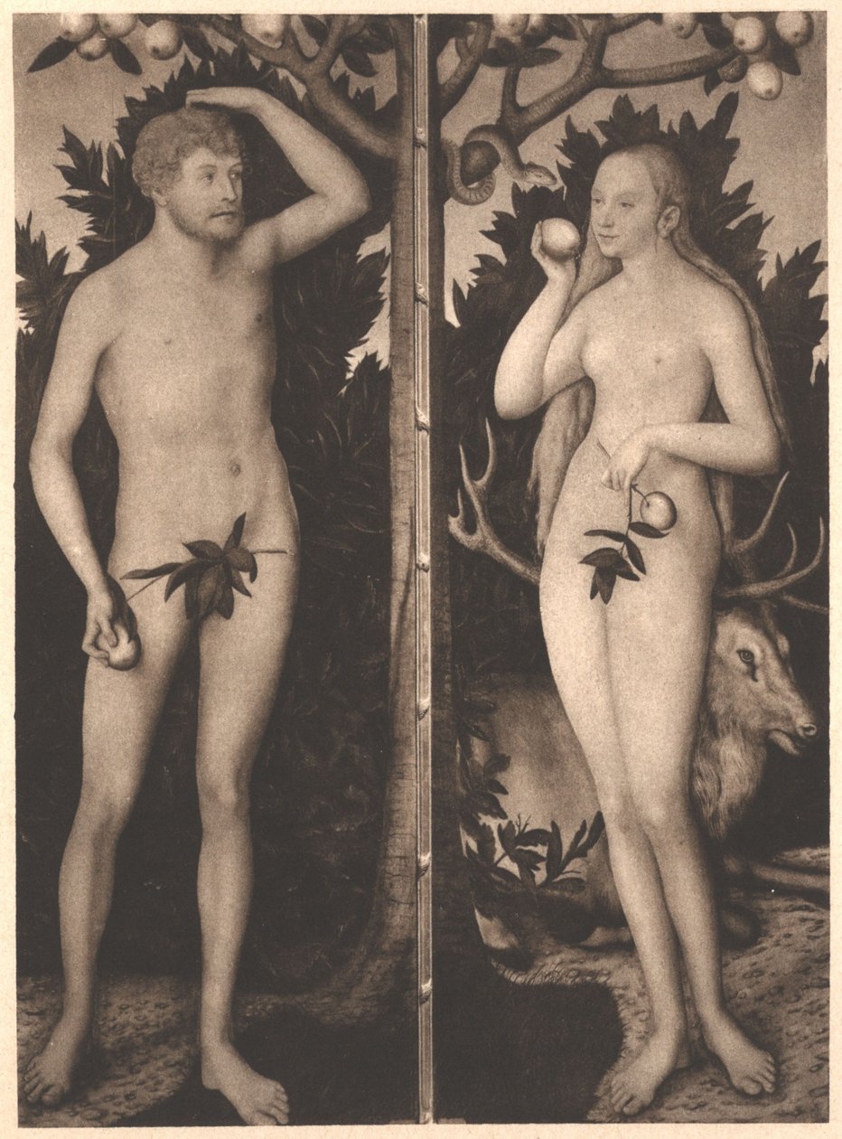 Adam und Eva von Lucas Cranach the Younger