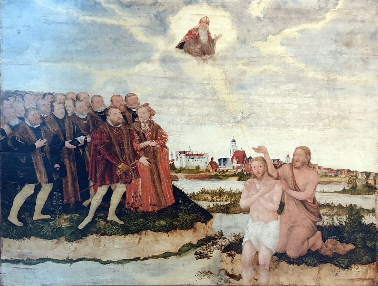 Die Taufe Christi von Lucas Cranach the Younger
