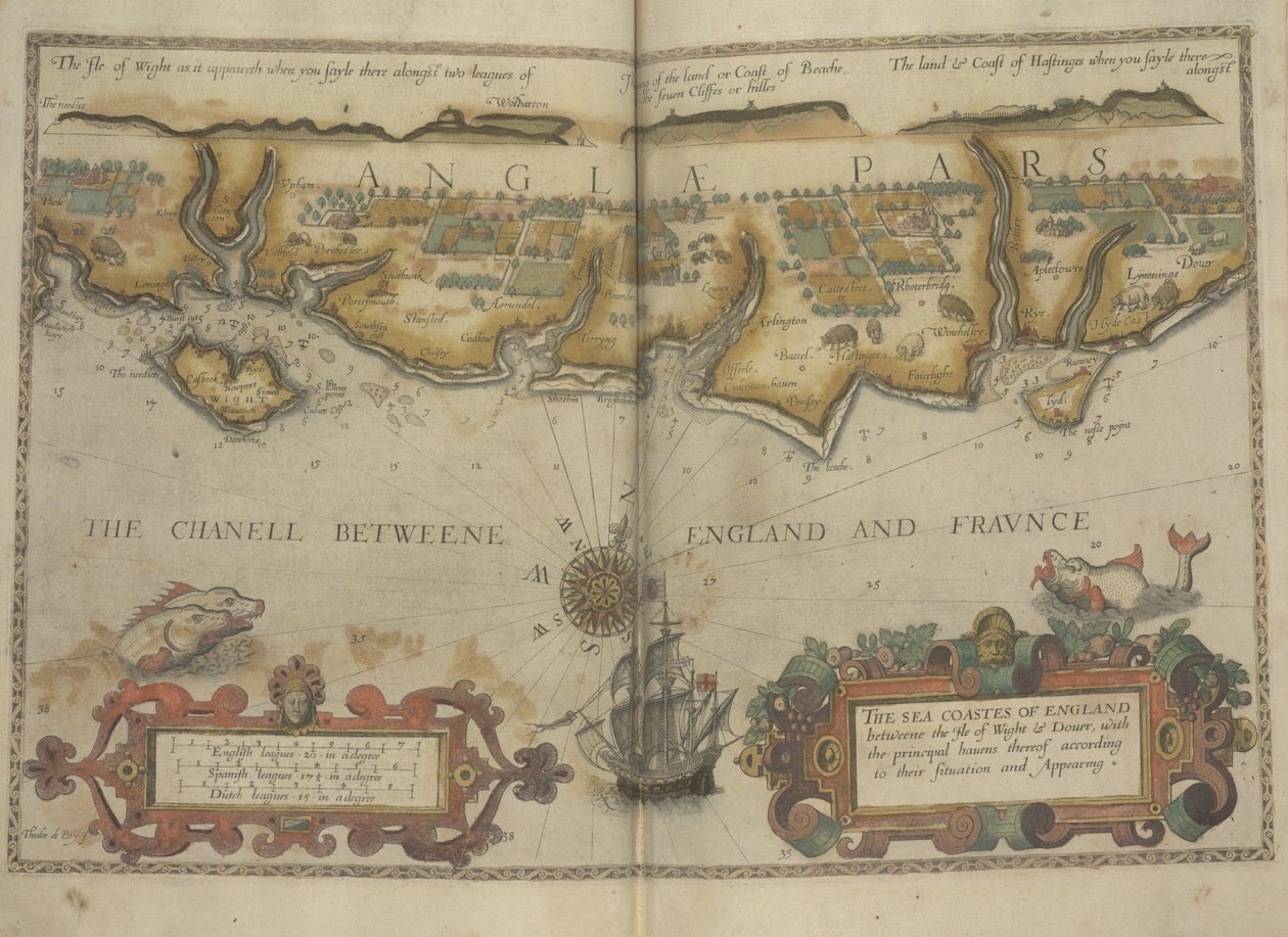 Die Südküste Englands von Lucas Janszoon Waghenaer
