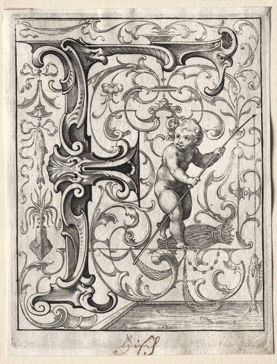 Neues ABC-Heft: F, 1627 von Lucas Kilian