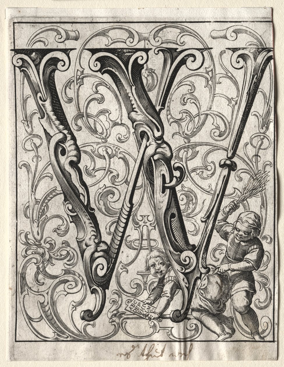 Neues ABC-Heft: W, 1627 von Lucas Kilian