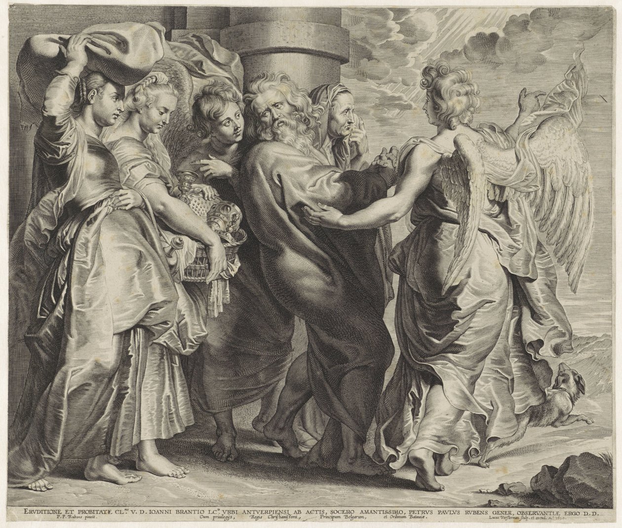 Lot verlässt Sodom von Lucas Vorsterman (I)