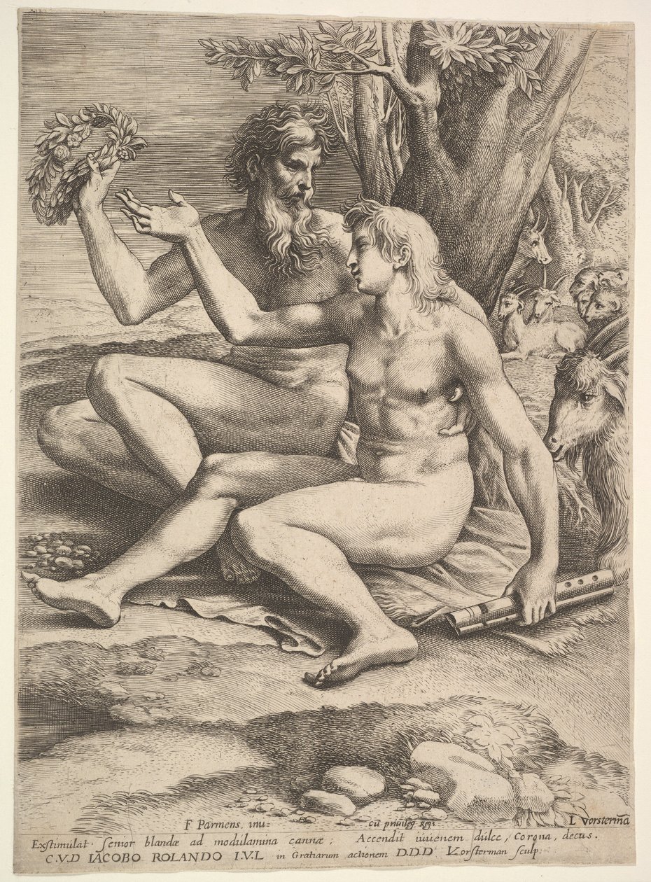 Zwei nackte Hirten von Lucas Vorsterman