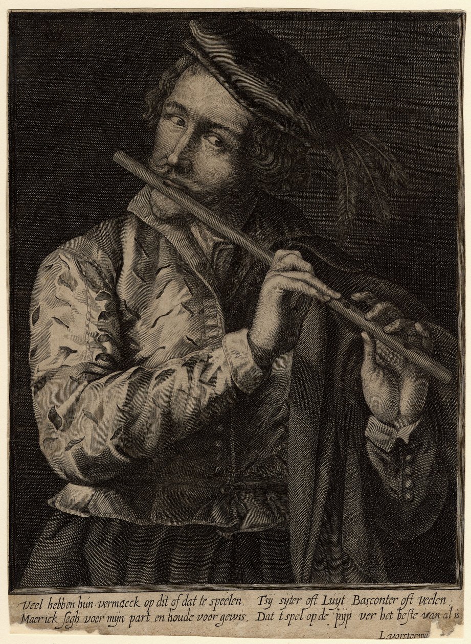 Der Flötenspieler von Lucas Vorsterman the Elder