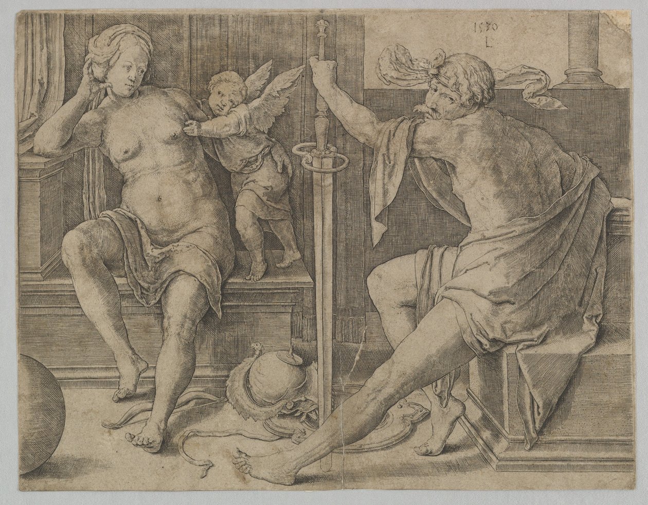 Mars, Venus und Amor von Lucas van Leyden