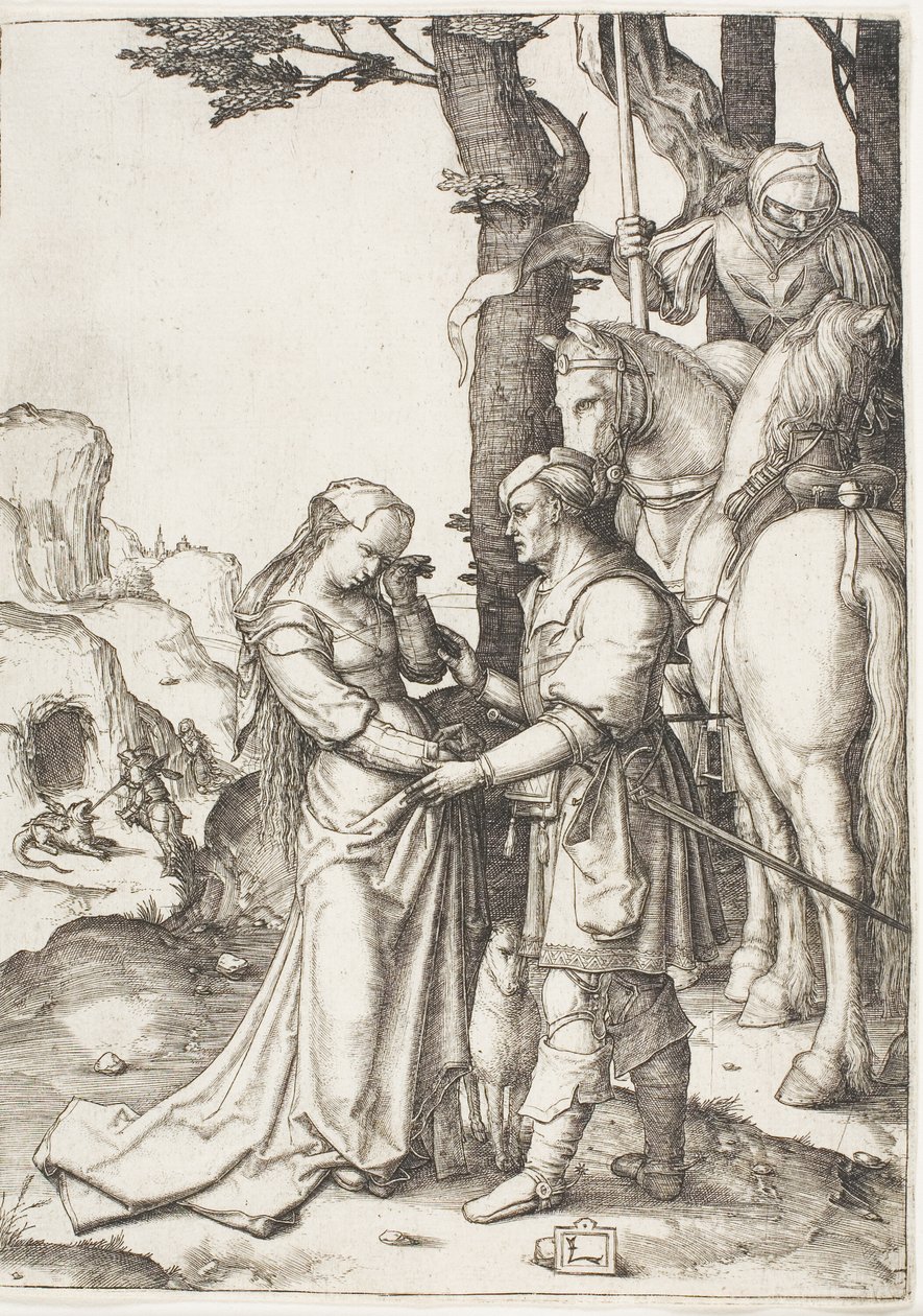 Sankt Georg befreit die Prinzessin von Lucas van Leyden