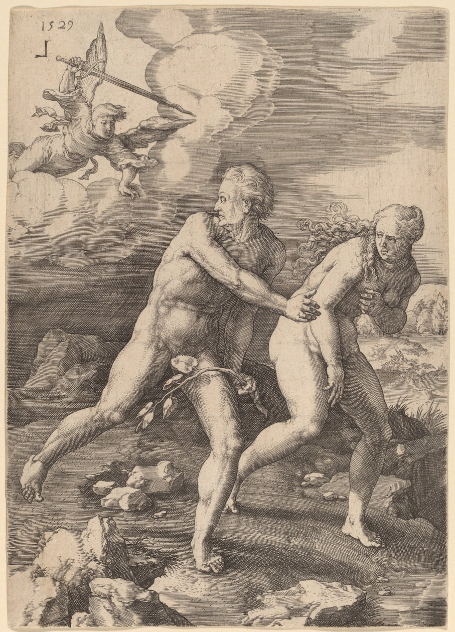 Die Vertreibung aus dem Paradies von Lucas van Leyden