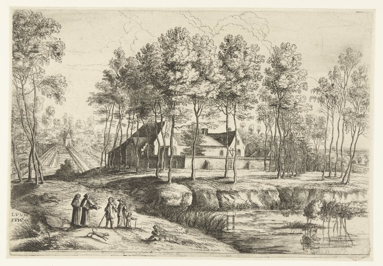 Ansicht des Kapuzinerklosters in Tervuren von Lucas van Uden