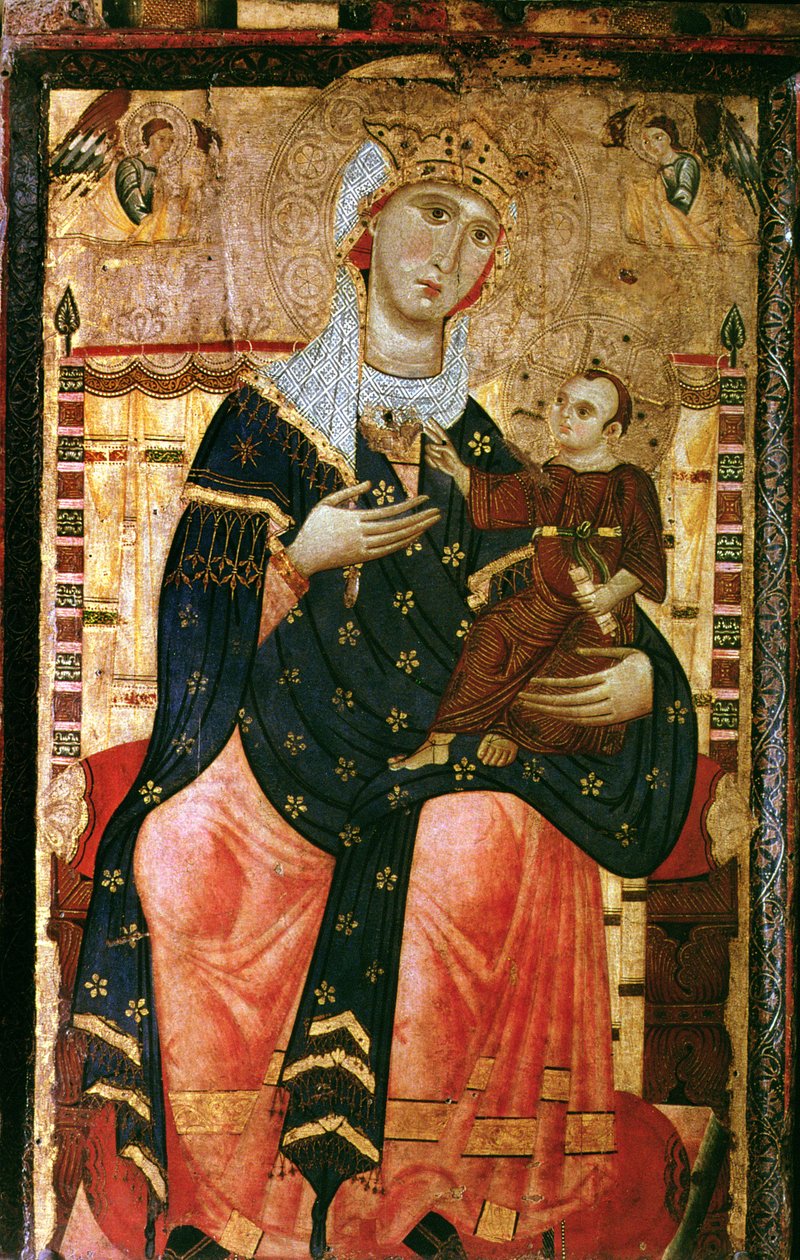 Thronende Madonna mit Kind, ca. 1260 von Luccanese School