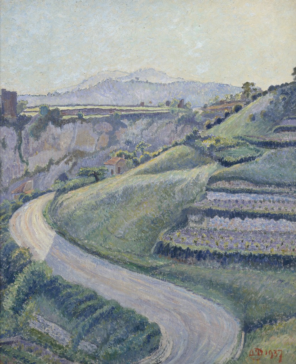 Die neue Straße, Cotignac, 1937 von Lucien Pissarro