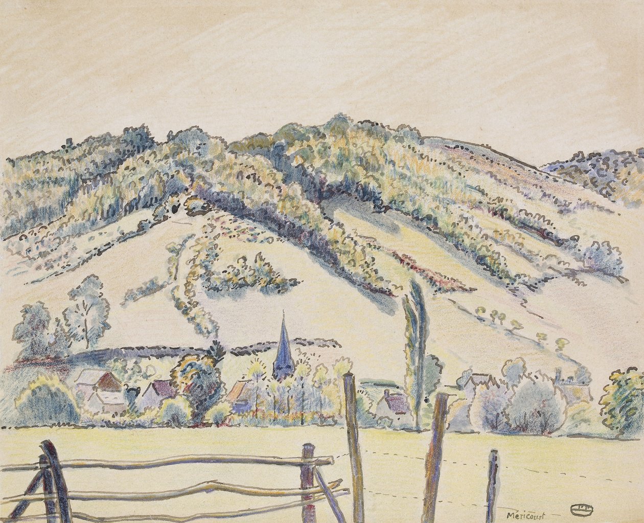 Méricourt, 1919 von Lucien Pissarro