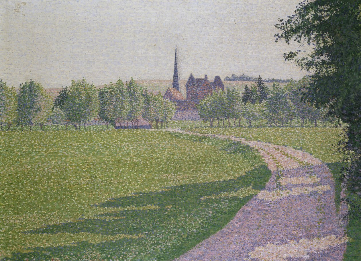 Kirche von Éragny, 1886 von Lucien Pissarro