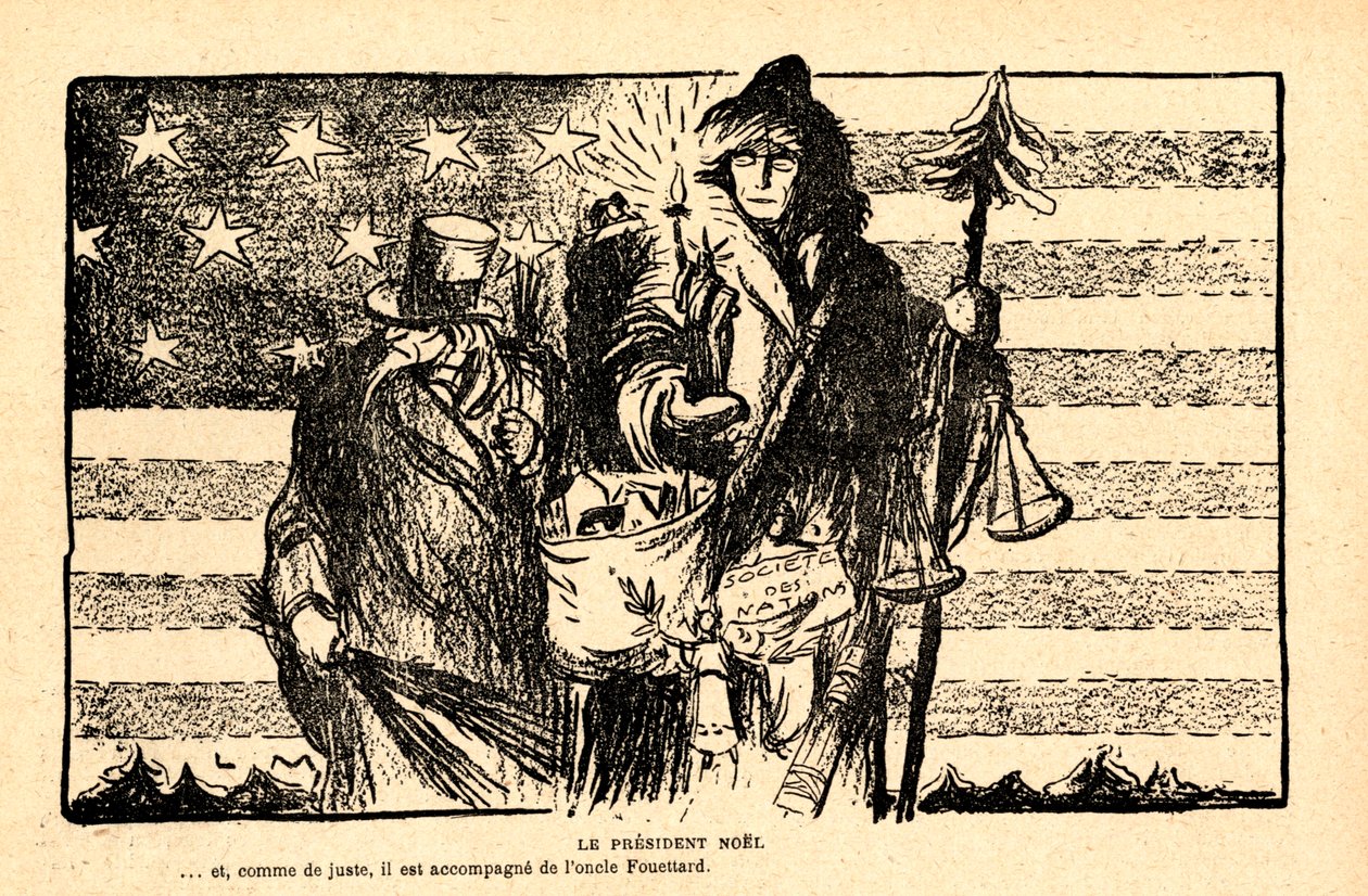 Le Rire rouge, Satirisch in Schwarz-Weiß von Lucien Metivet