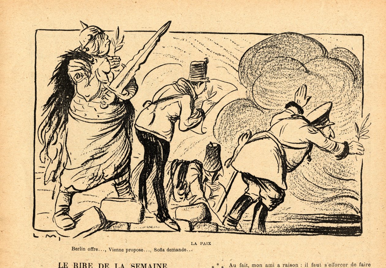 Le Rire rouge, Satirisch in Schwarz-Weiß von Lucien Metivet