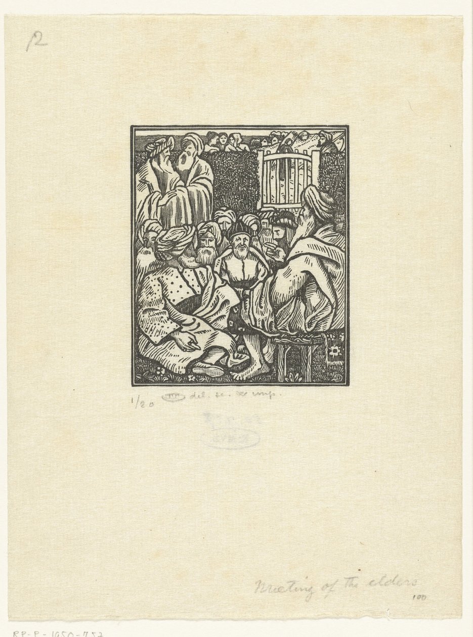 Begegnung von Boas mit den zehn Ältesten von Lucien Pissarro
