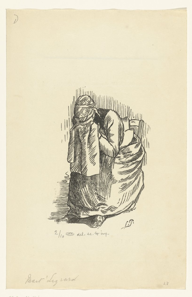 Weinende Frau von Lucien Pissarro