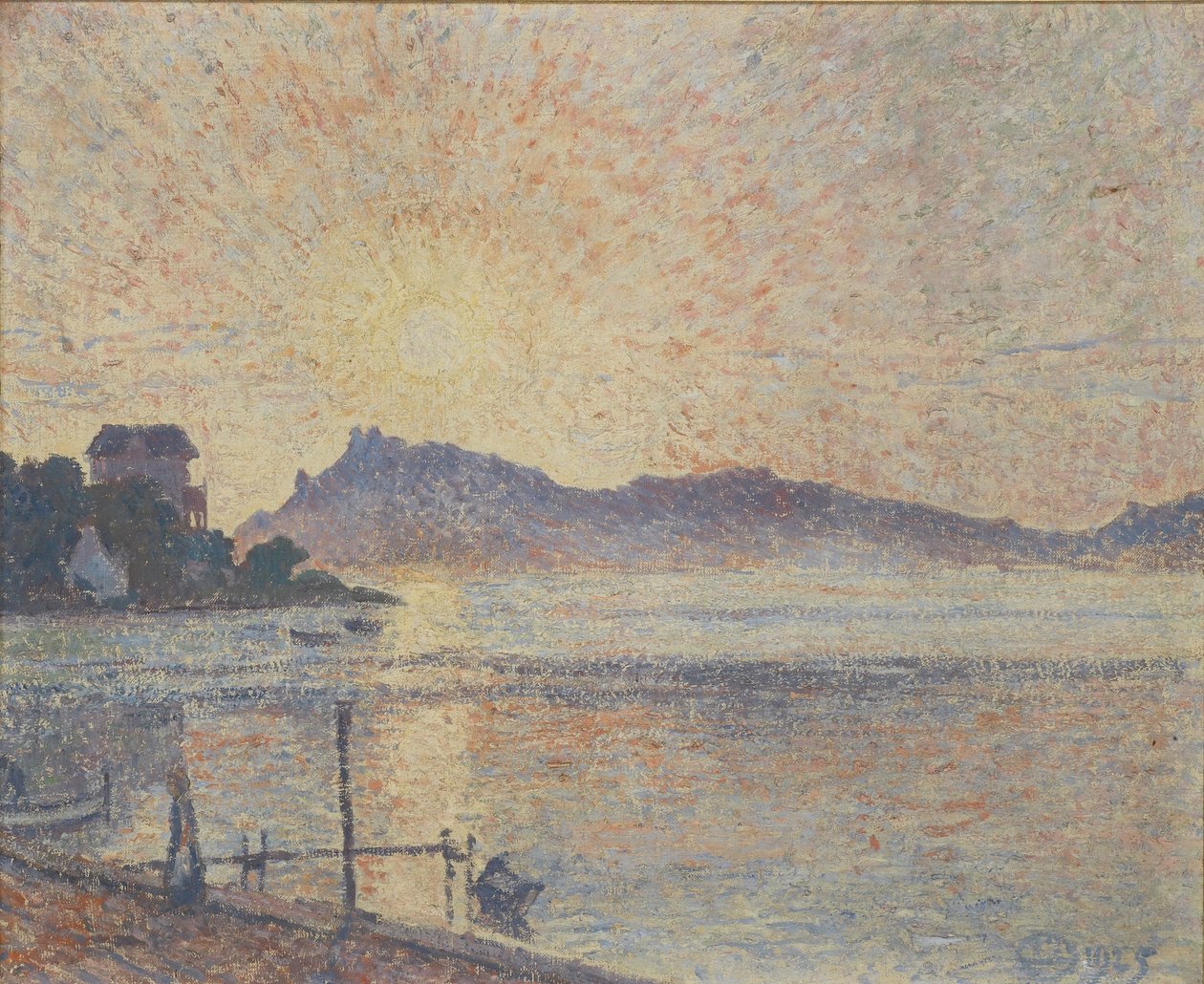 La Pointe de Cougoussa, Sonnenuntergang von Lucien Pissarro