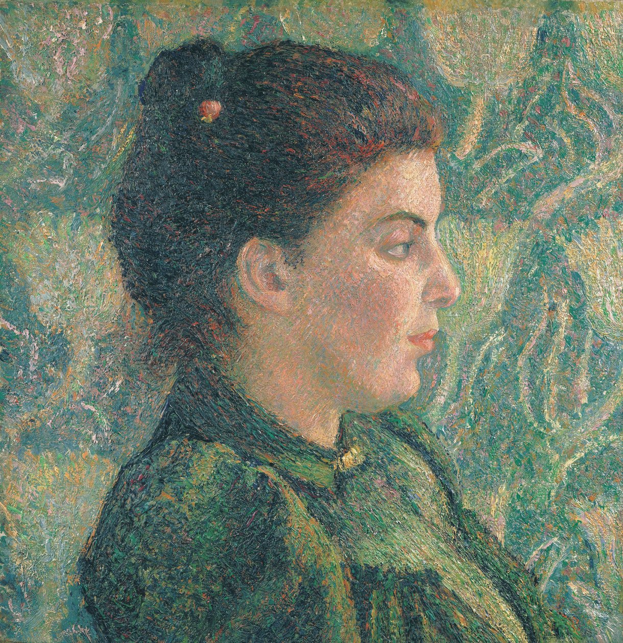 Porträt von Esther im Profil von Lucien Pissarro