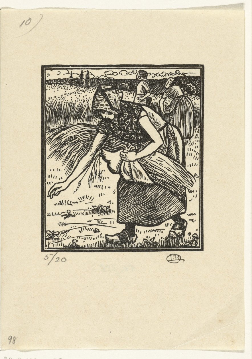 Ruth sammelt Ähren von Lucien Pissarro
