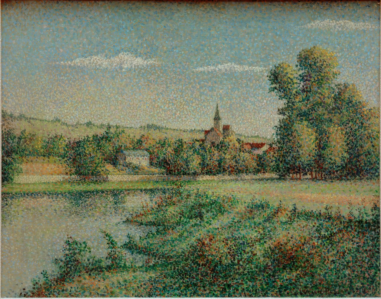 Dorf in der Île-de-France von Lucien Pissarro