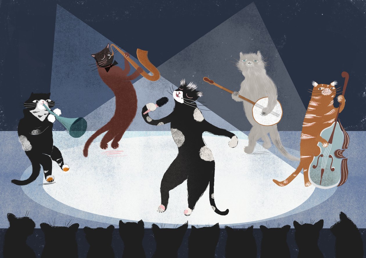 Jazz-Katzen von Lucy Banaji