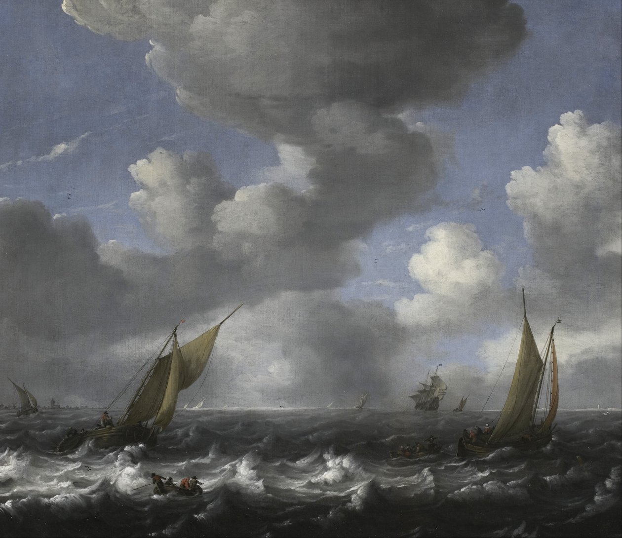 Meereslandschaft und Fischerboote von Ludolf Backhuysen