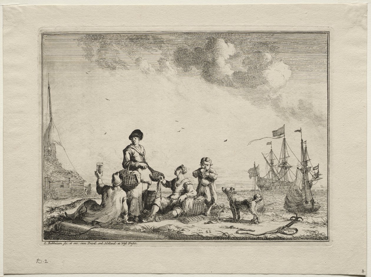Fischverkäufer von Ludolf Backhuysen