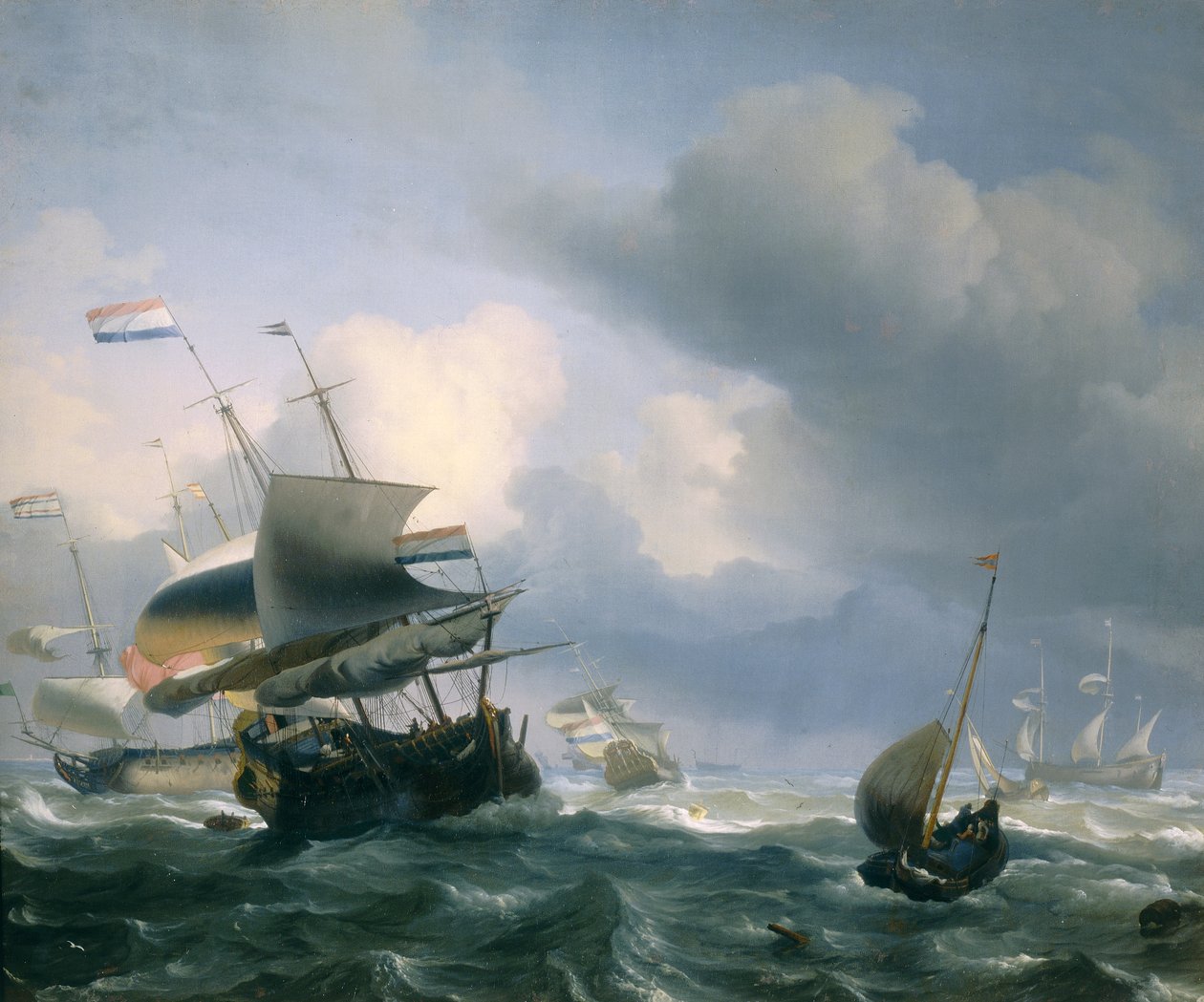 Hafen mit Schiffen von Ludolf Backhuysen