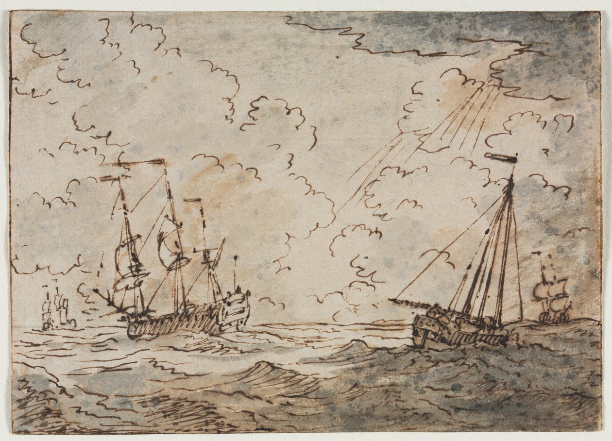 Schiffe auf See, 17. Jahrhundert von Ludolf Backhuysen