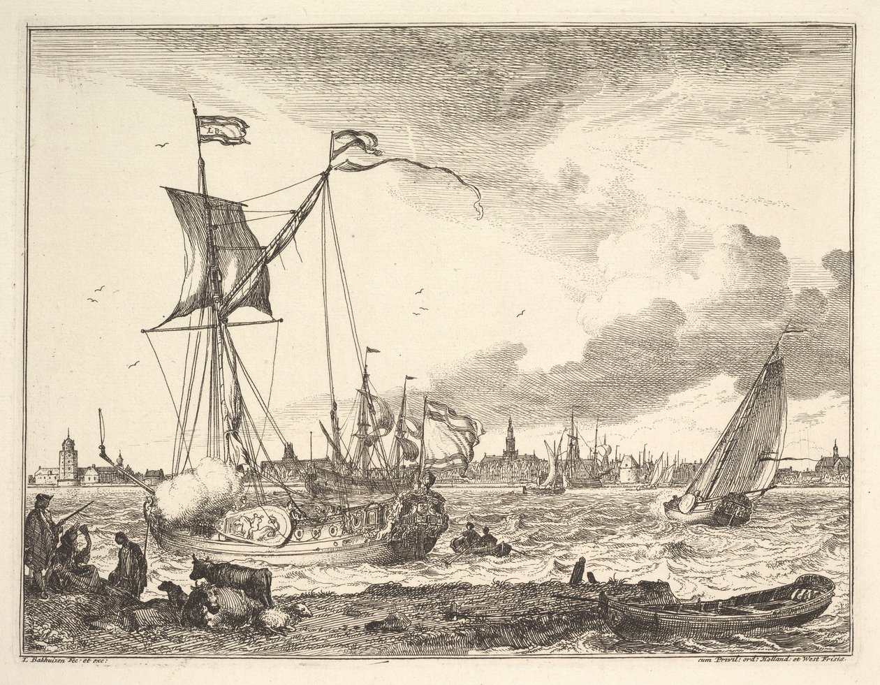 Hafenszene von Ludolf Backhuysen I