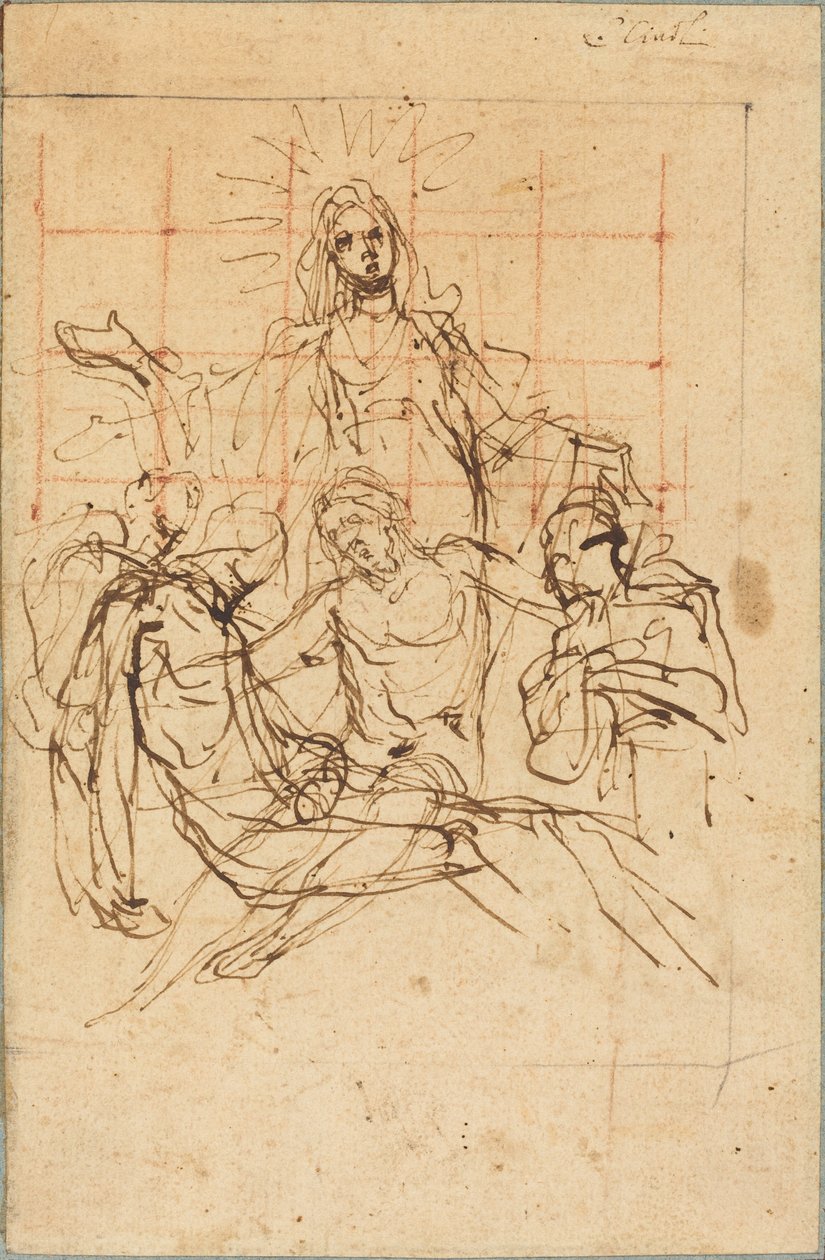Die Pietà (recto) von Ludovico Cardi called Cigoli