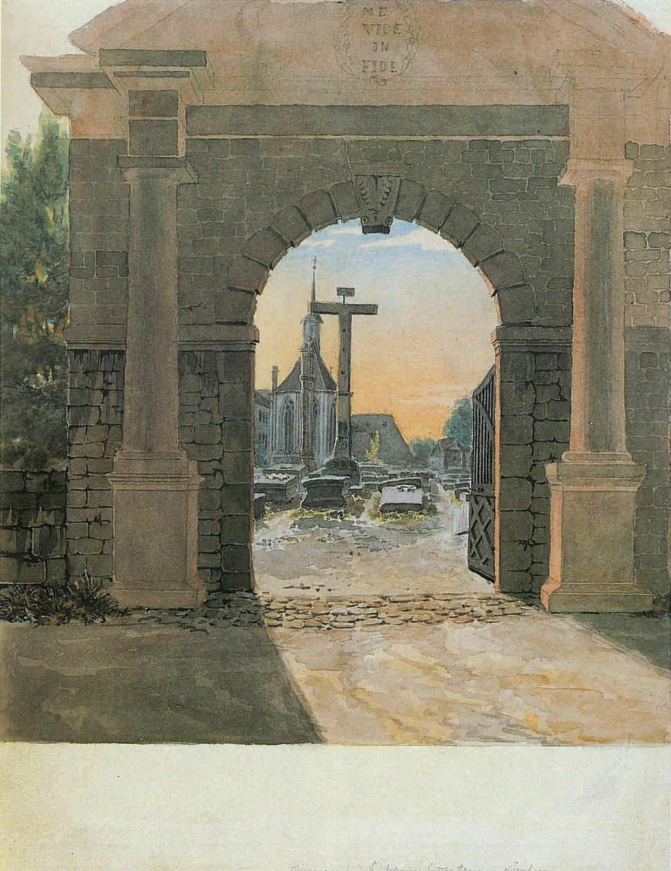Eingang des Johannisfriedhofs in Nürnberg von Ludwig Emil Grimm