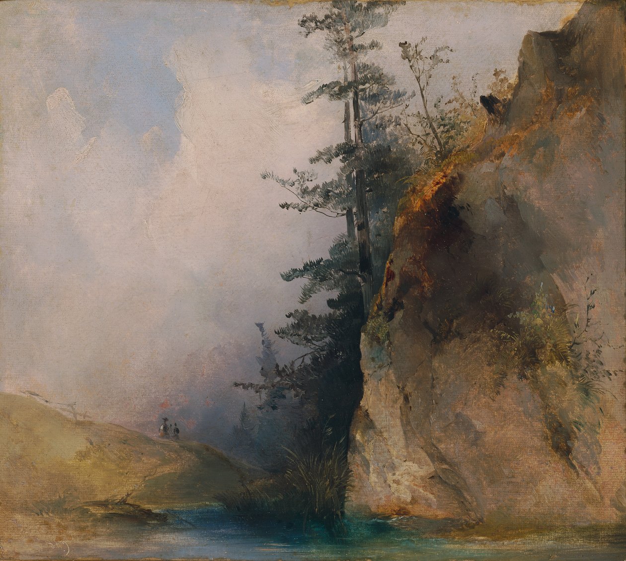 Felsabhang am Bach von Ludwig Czerny