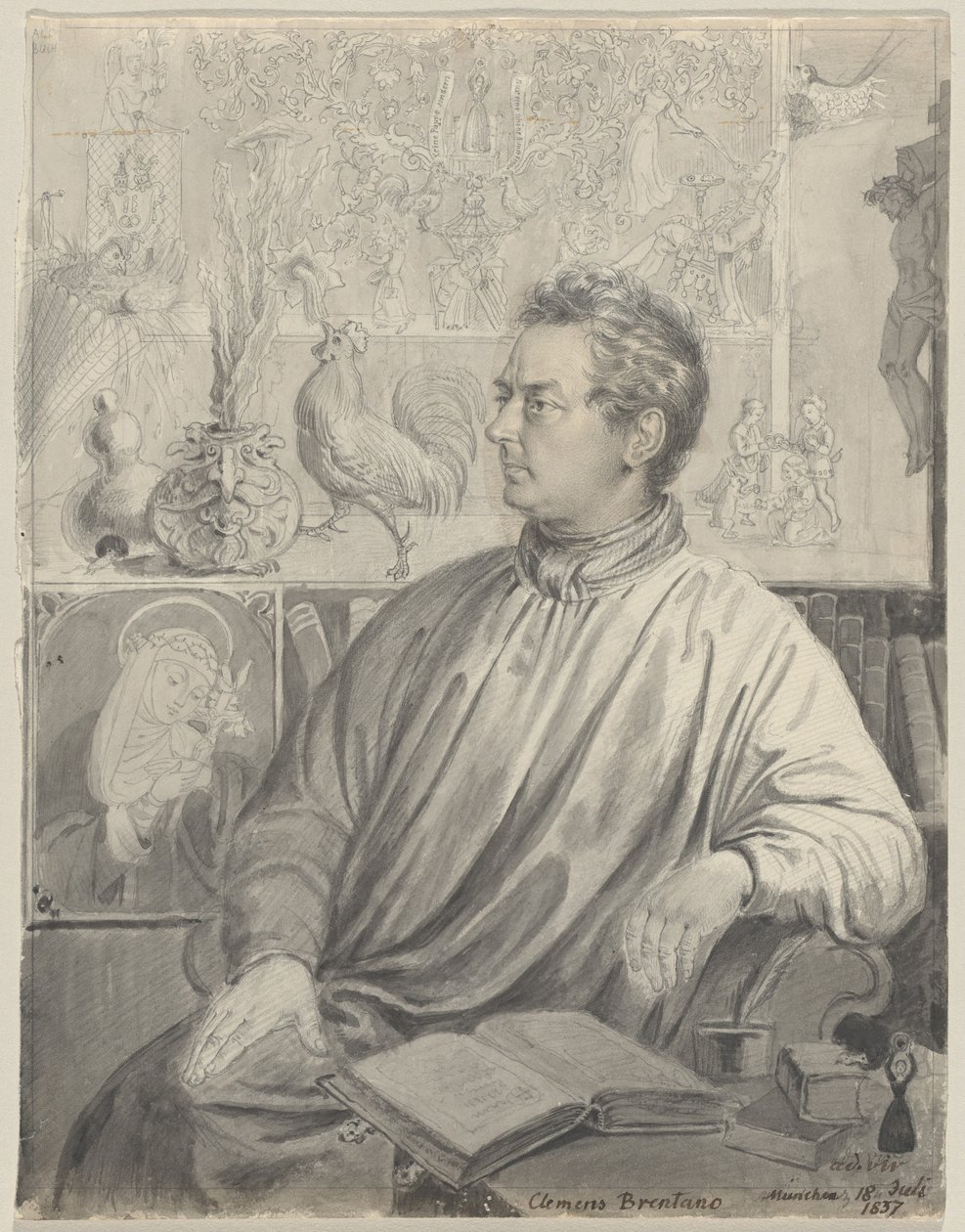 Clemens Brentano von Ludwig Emil Grimm