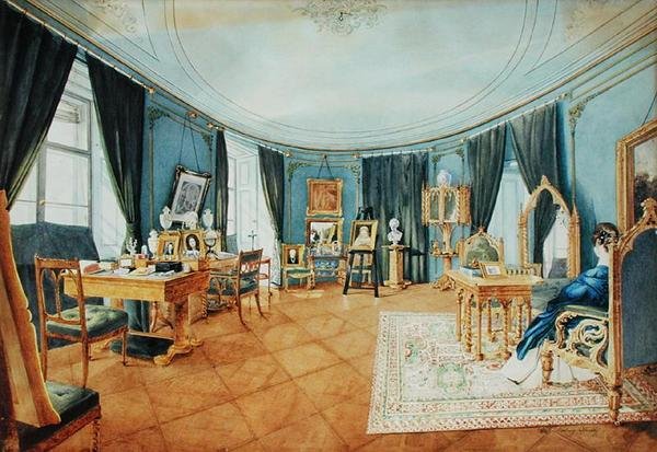 Das Zimmer eines Künstlers in Wien von Ludwig Hild